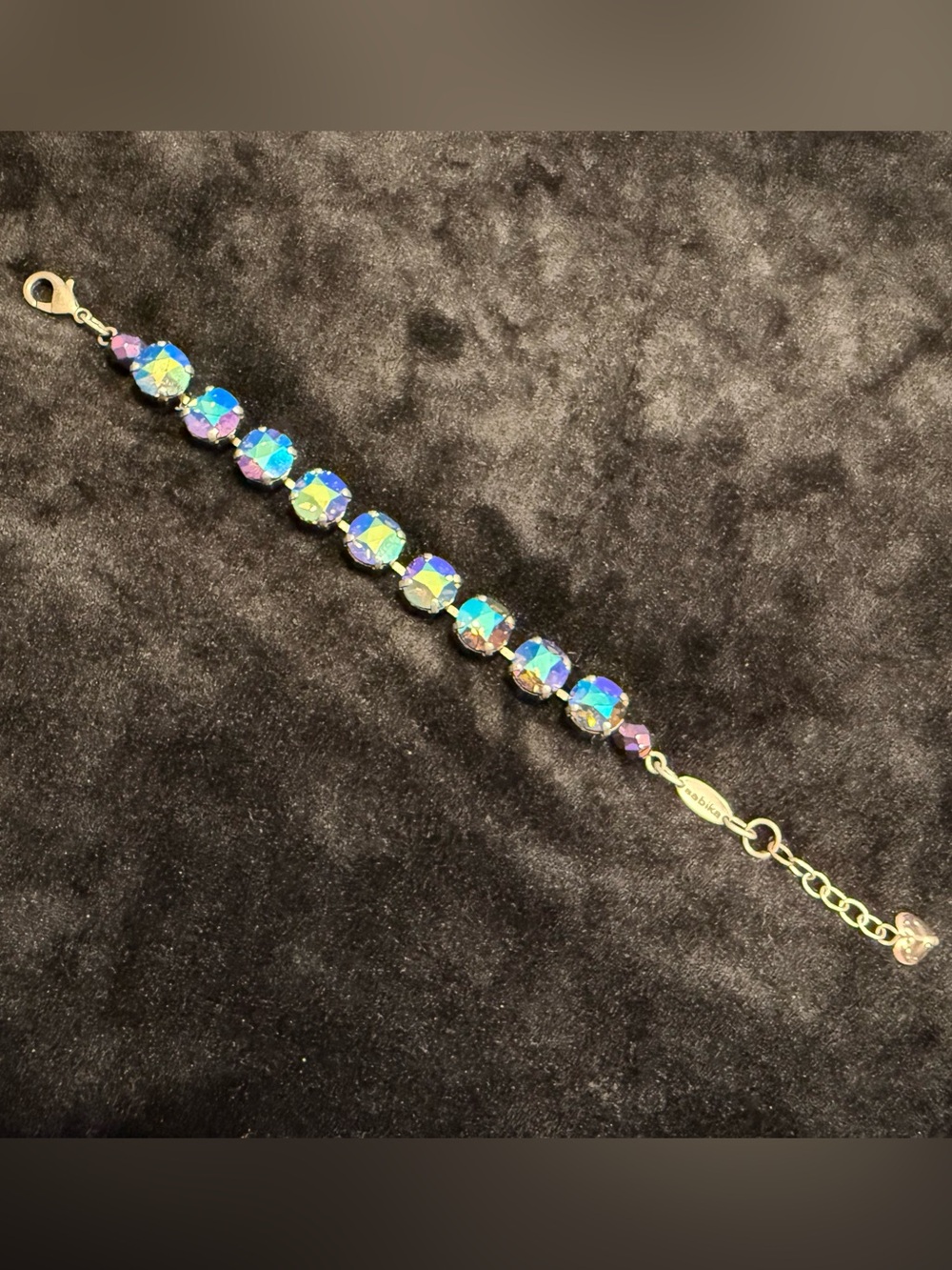 Sabika Iridescent Crystal Tennis Bracelet - Multi-Color AB